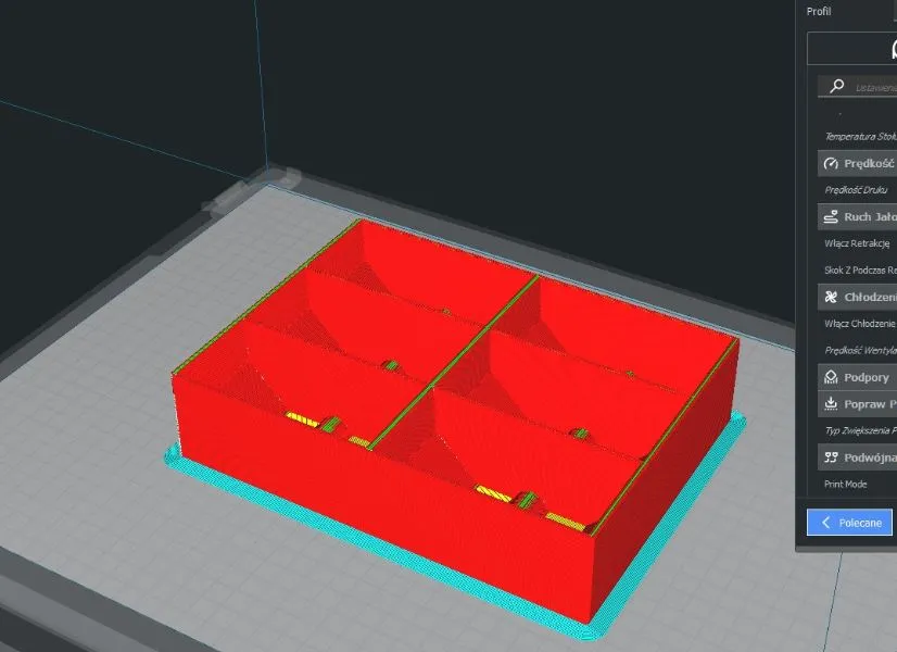 Druk 3D pojemnika — Projekt